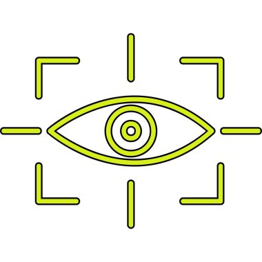 vizyon web simgesi, vektör illüstrasyonu 