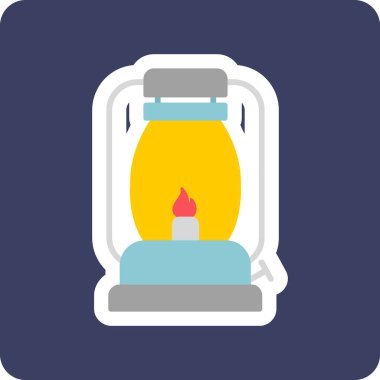 Gaz Lambası simgesinin vektör illüstrasyonu