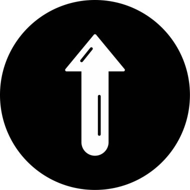 Yukarı Ok web simgesi, vektör illüstrasyonu