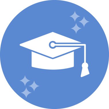 Mortarboard web simgesi basit illüstrasyon