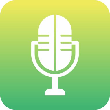 mikrofon simgesi vektör illüstrasyonu 