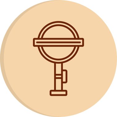 Yer altı işareti web simgesi, vektör illüstrasyonu