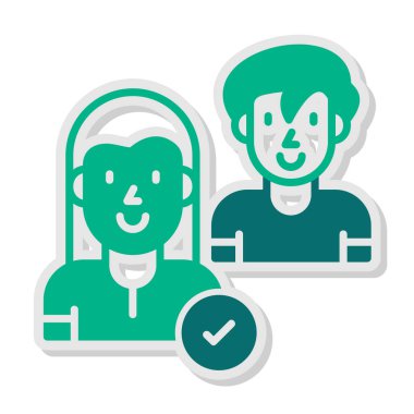 İş Arkadaşları simgesinin vektör illüstrasyonu