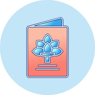 Tebrik kartı simgesi vektör illüstrasyonu