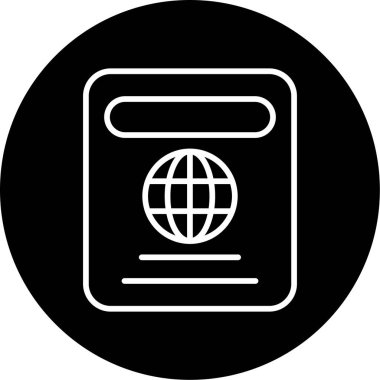 Modern Pasaport Kontrol simgesinin vektör çizimi           