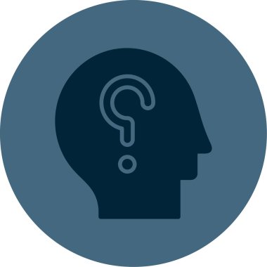 düşünce simgesi, modern vektör illüstrasyon tasarımı 