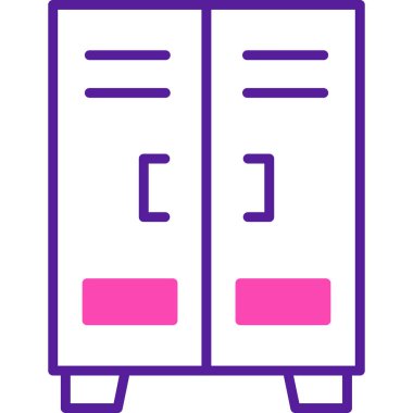 Dolap. Web simgesi basit illüstrasyon  