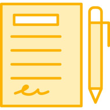 Kalem simgesi çizimi olan planlayıcı