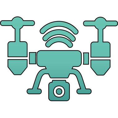 Drone simgesi vektör illüstrasyon tasarımı