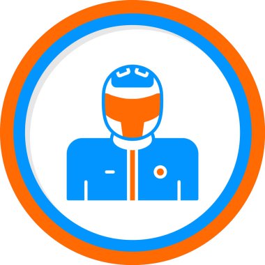 BMX sürücüsü. Web simgesi basit tasarım