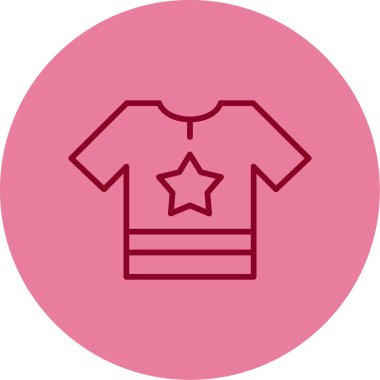 Gömlek simgesi, vektör illüstrasyonu basit tasarım