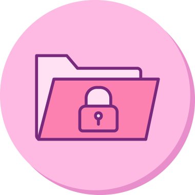 Güvenli Veri Web simgesi vektör illüstrasyonu 