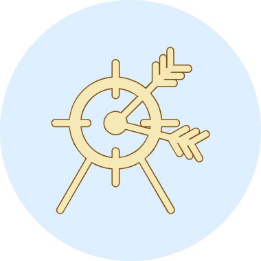 Oklu hedefin vektör illüstrasyonuName 