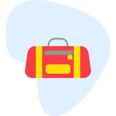 Spor çantası simgesi, vektör illüstrasyonu