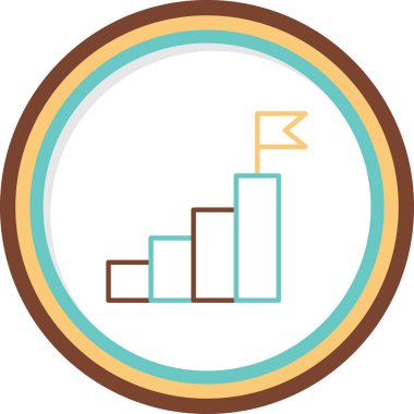 Grafik simgesi vektör illüstrasyonuna ulaşılıyor