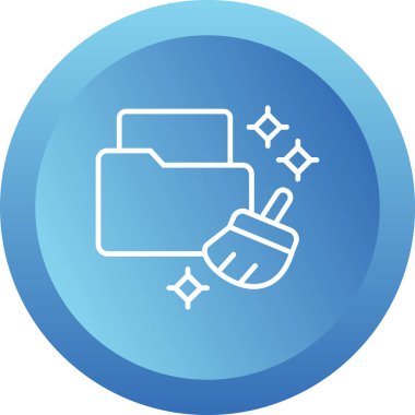 Veri Temizleme simgesinin vektör illüstrasyonu