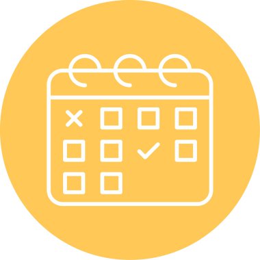 Takvim simgesi, vektör illüstrasyonu basit tasarım