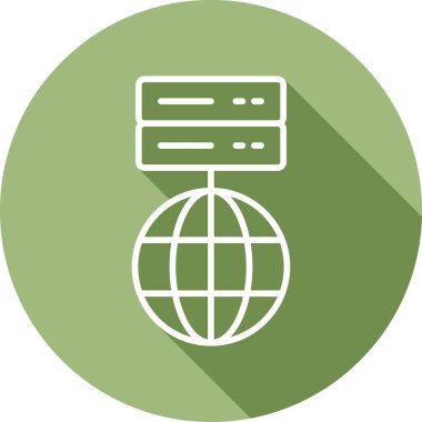 Küre sembolü, vektör illüstrasyonlu Veri Ağı simgesi 