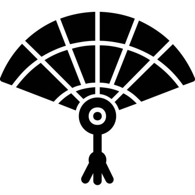 Çin fan web simgesi basit tasarım            