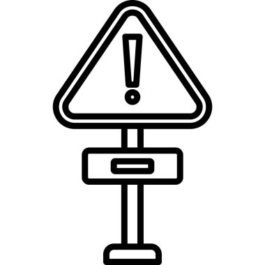 dikkat yol işareti simgesi vektör biçiminde