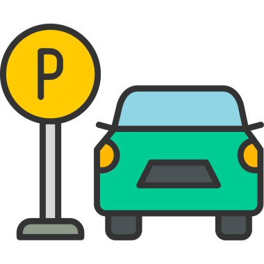 Web simgesi Otopark, illüstrasyon vektör