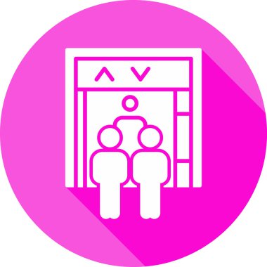 Asansör simgesi, vektör illüstrasyonu basit tasarım