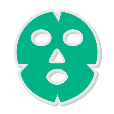 Yüz maskesi web simgesi, vektör illüstrasyonu