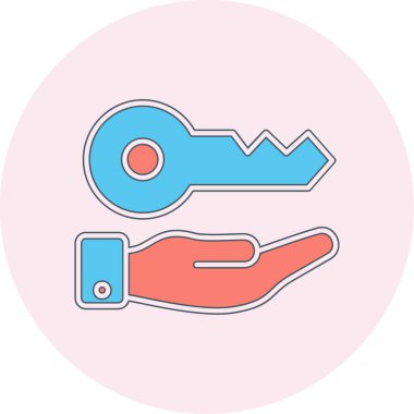 anahtar simgesi, vektör illüstrasyonu basit tasarım