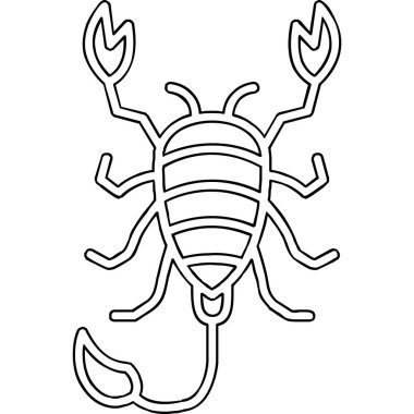 Akrep simgesi, basit vektör illüstrasyonu 