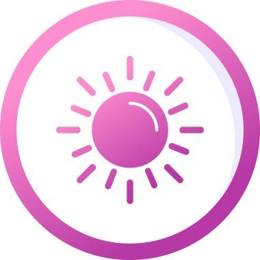 Güneş. Web simgesi basit illüstrasyon 