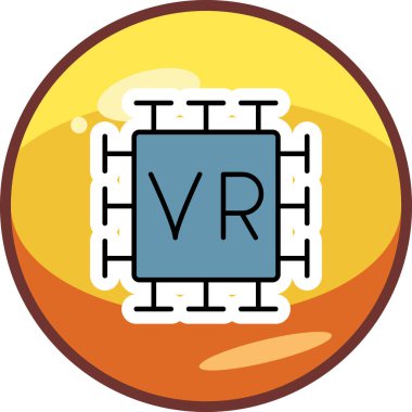 sanal gerçeklik simgesi, basit tasarım 