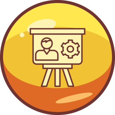 Proje Yönetimi düz simge vektör çizimi 