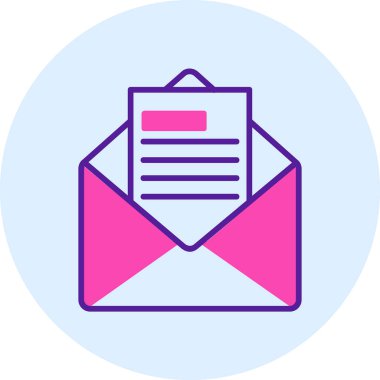 E- posta İş Teklif simgesi vektör illüstrasyonu