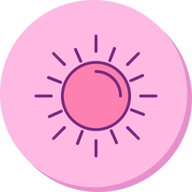 Güneş. Web simgesi basit illüstrasyon 