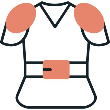 Gömlek simgesi, vektör illüstrasyonu basit tasarım