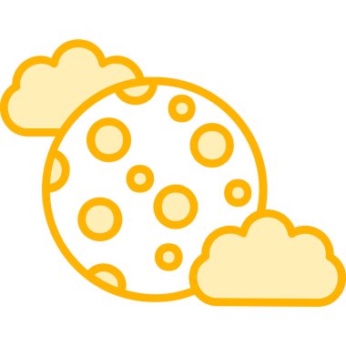 Dolunay simgesi, vektör illüstrasyonu