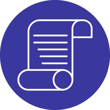 Kağıt parşömen. Web simgesi basit illüstrasyon                