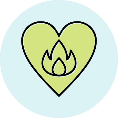 Tutku web simgesi basit illüstrasyon