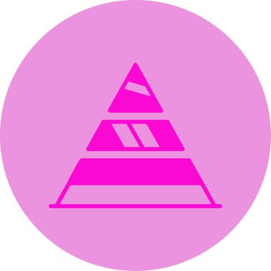 Piramit Grafik simgesi, vektör illüstrasyonu basit tasarım