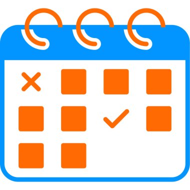 Takvim simgesi, vektör illüstrasyonu basit tasarım