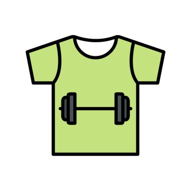 Gömlek simgesi, vektör illüstrasyonu basit tasarım