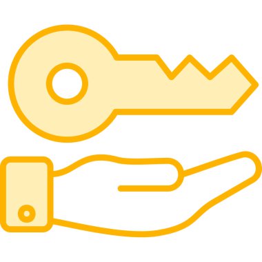 anahtar simgesi, vektör illüstrasyonu basit tasarım