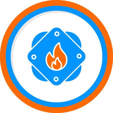 ateş Ağı simgesi basit illüstrasyon 