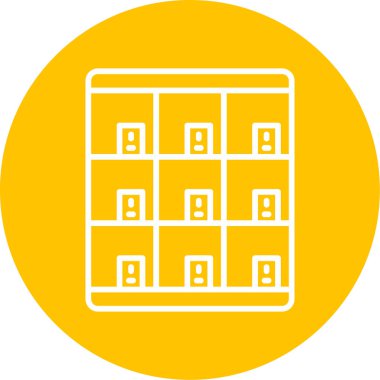 Dolap simgesi, vektör illüstrasyonu basit tasarım