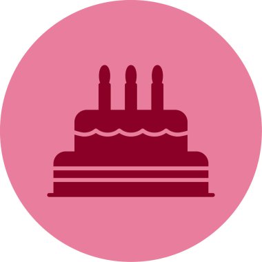 birthday cake. web icon simple illustration