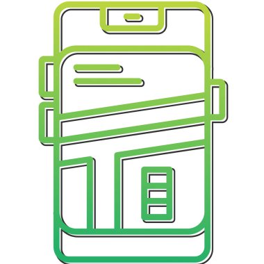 Harita simgesi olan akıllı telefon basit illüstrasyon 