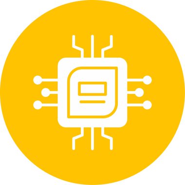 cpu icon, vector illustration simple design