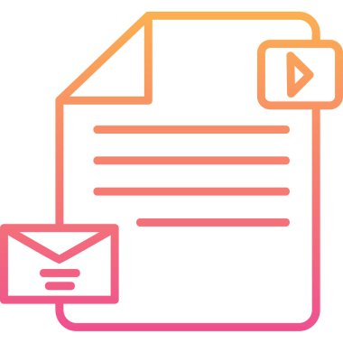 belge simgesi, vektör illüstrasyonu basit tasarım