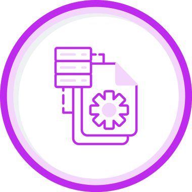 Çoklu ağ işleme simgesi vektör illüstrasyonu