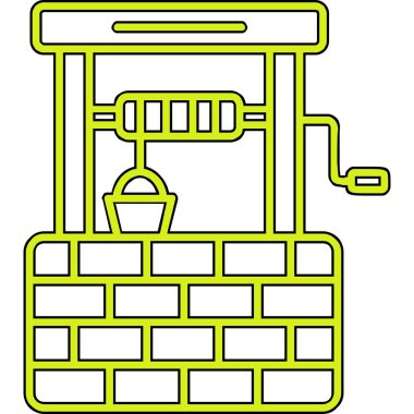 su kuyusu ikonu vektör illüstrasyonu